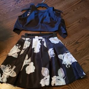 2 piece floral dress set